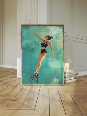 Vintage Style Diving Poster